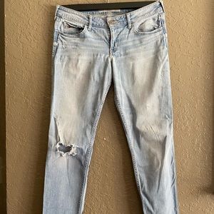 Light blue low rise jeans